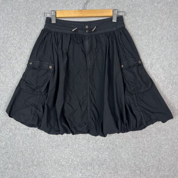 Anthropologie Pilcro Size 0 Black Parachute Mini Skirt - Picture 2 of 8